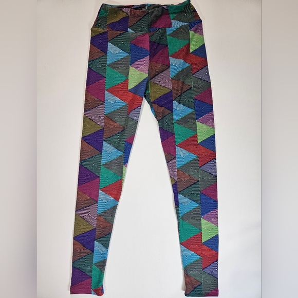 LulaRoe Leggings Womens One Size Multicolor Geometric Butter Soft Yoga Pants - Picture 3 of 8